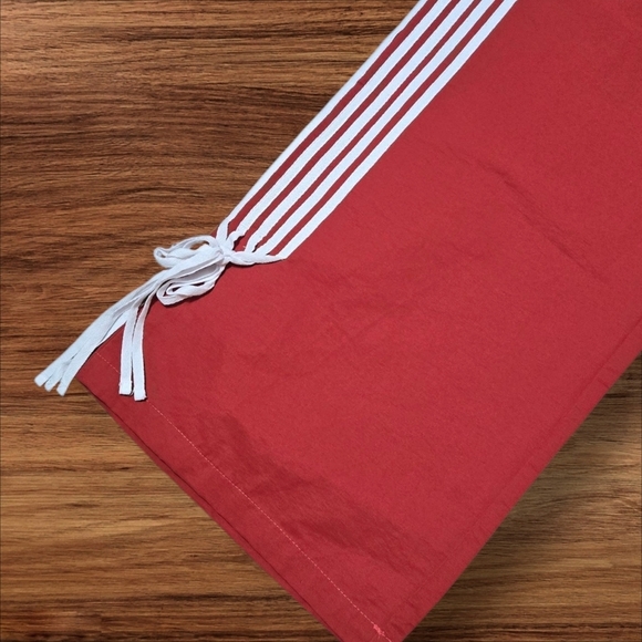 Cali 1850 Muted Red Track Pants with White Stripes NWT - Picture 3 of 8